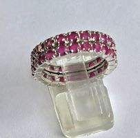 Ring Silber Rubin Grösse 57 Neu