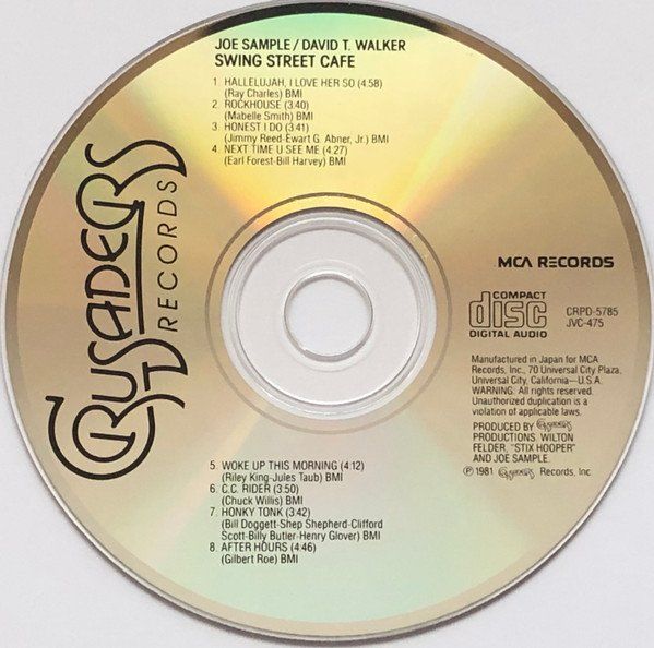 CDs: David T. Walker, Joe Sample, Earl C. Palmer, James Jamerson, – Gebraucht aus Unterbäch von gote 2