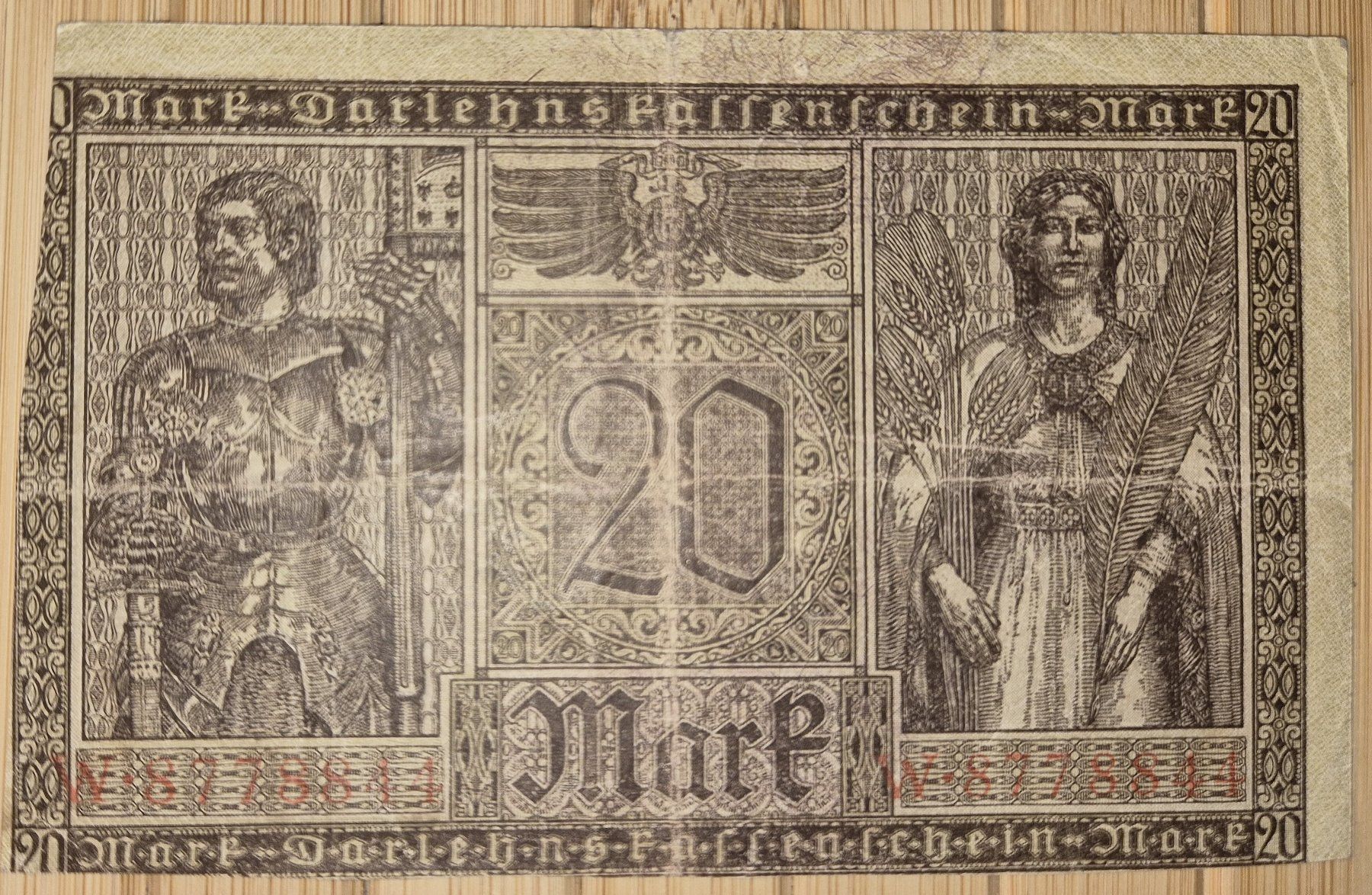Banknoten: 4 seltene, deutsche Banknoten, antik – Gebraucht aus Basel von Kurioses 3