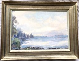 Hansueli Holzer (*1947) - Ölgemälde -Blick auf Stein a.Rhein