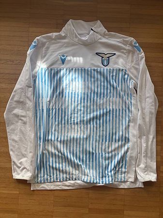 SS Lazio Macron Trainings-Sweater weiss/hellblau  Grösse L