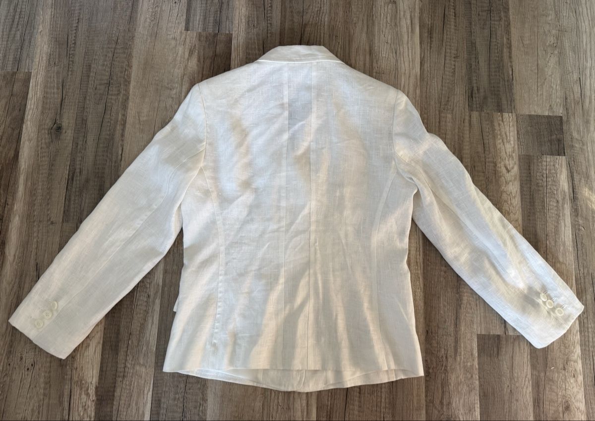 Jacken: Leinenblazer weiss Gr. 38 – Gebraucht aus Buttisholz von flavia.ml 1