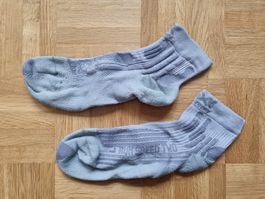 X-Socks Damen-Sportsocken, weiss-grau, Grösse 37-38, Ankle