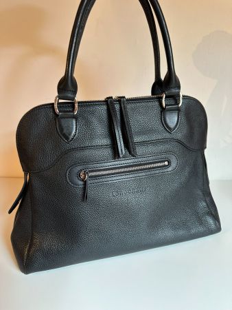 Sac Longchamp Le Foulonné - Cuir noir.