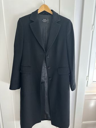 Manteau noir cachemire taille 38