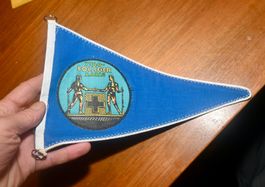 VINTAGE Velo Bolliger Aarau VELO - WIMPEL blau