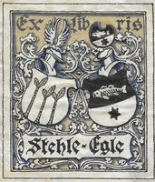Ex-libris héraldique Josefa STEHLE-EGLE. Stans, Nidwalden