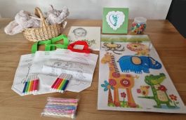 ❣️KINDER-SPIEL- + DEKO SET, PLÜSCHTIERE, STICKER, BUCH, NEU