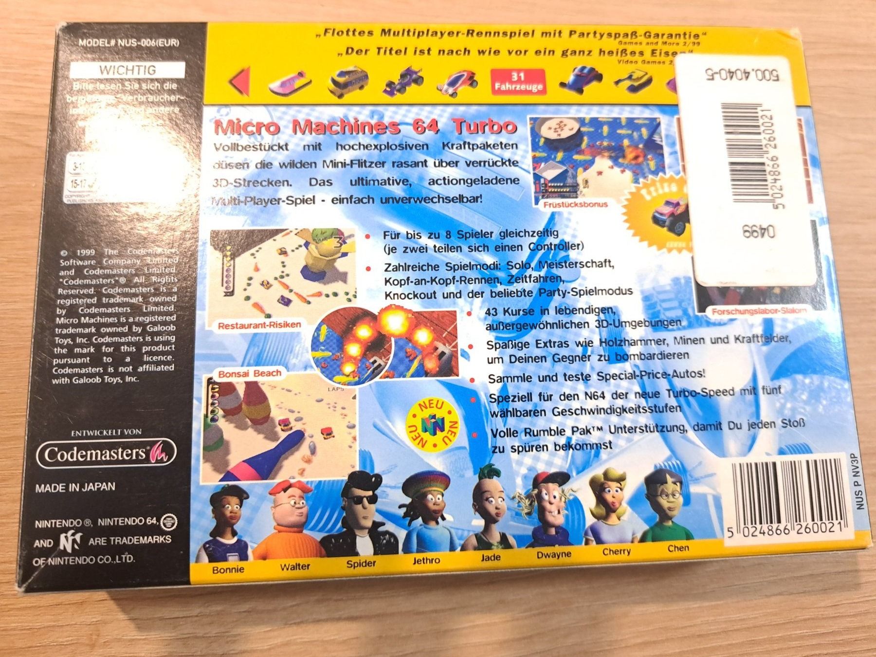 Nintendo Giochi: Nintendo 64 /  Micro Machines 64 Turbo – Usato da koblenz venduto da Retrotrip 1