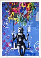 Death NYC Ltd Es Pop Art Druck " Banksy Style Girl