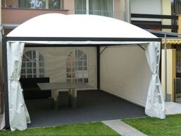 Cupolino Gartenzelt 4x3 mit Rinne (Winterfest)