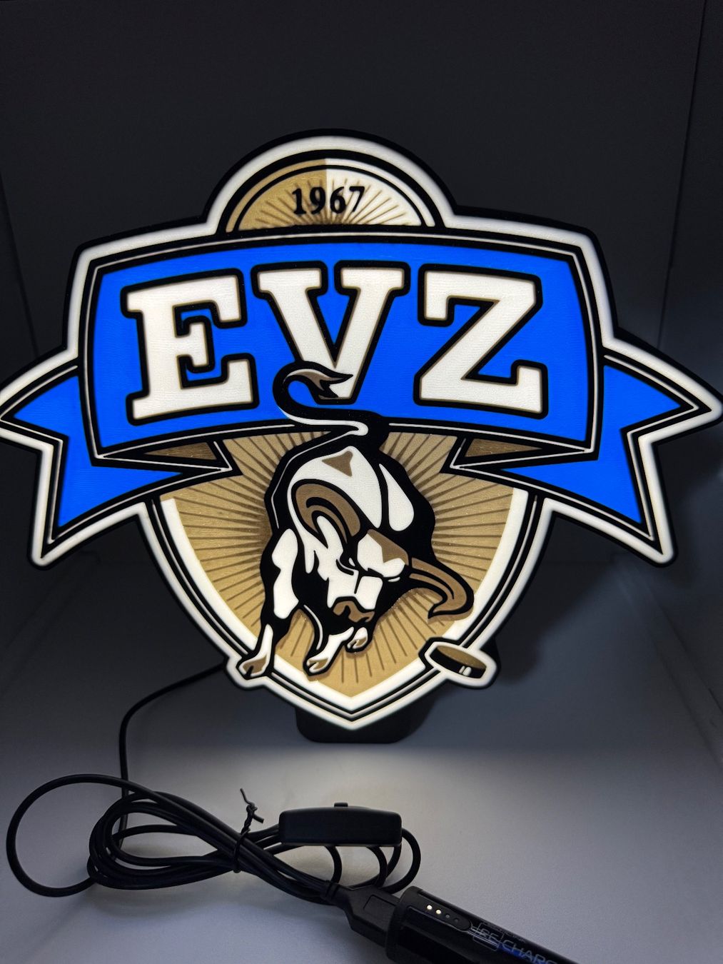 Lampen: Lightbox lumière led Hockey EVZ ZOUG – Neu (gemäss Beschreibung) aus Vicques von PAMB3D