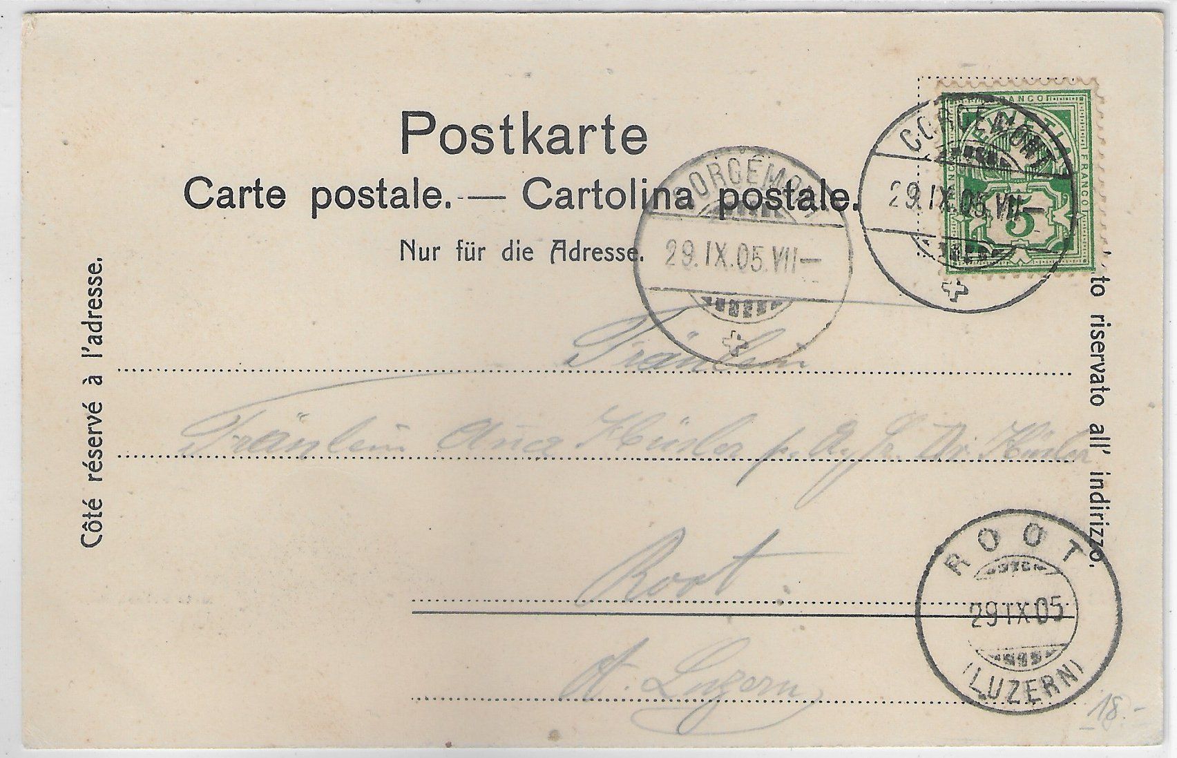 Cartoline postali: Corgemont - Vue generale – Usato da Ettingen venduto da Kartenplanet 1