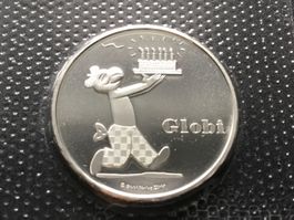 Sehr schöne 20 Franken Silbermünze GLOBI 2012  TOP..
