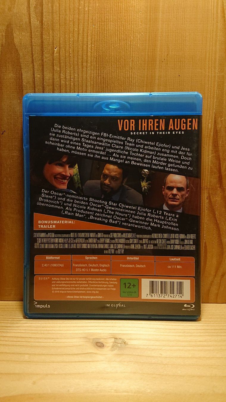 Tutti i DVDs: VOR IHREN AUGEN Blu-Ray mit Chiwetel Ejiofor – Usato da Wilderswil venduto da Exebub 1
