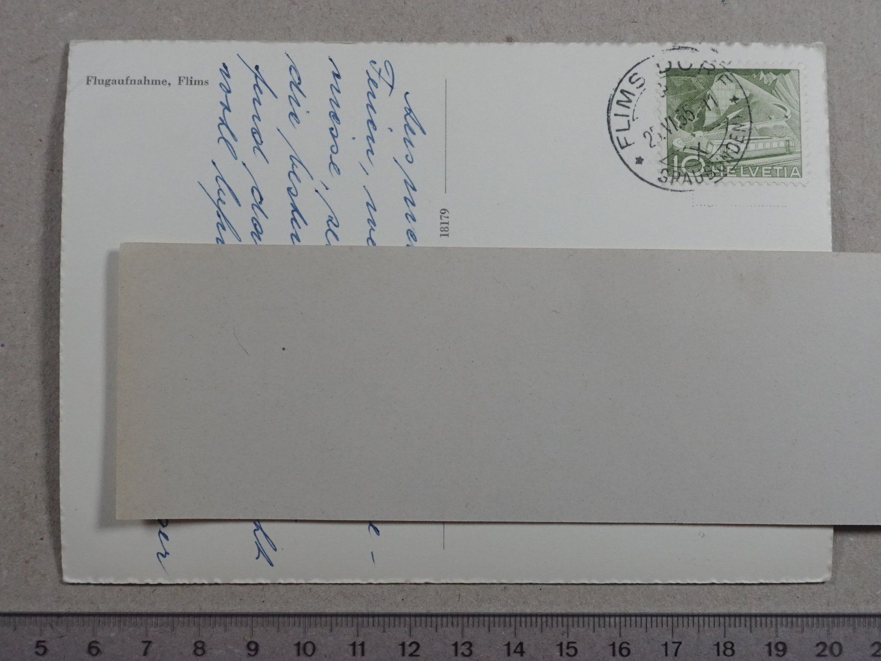 Cartoline postali: Flims, Flugaufnahme, 1955 – Usato da Lenzburg venduto da fh1 1