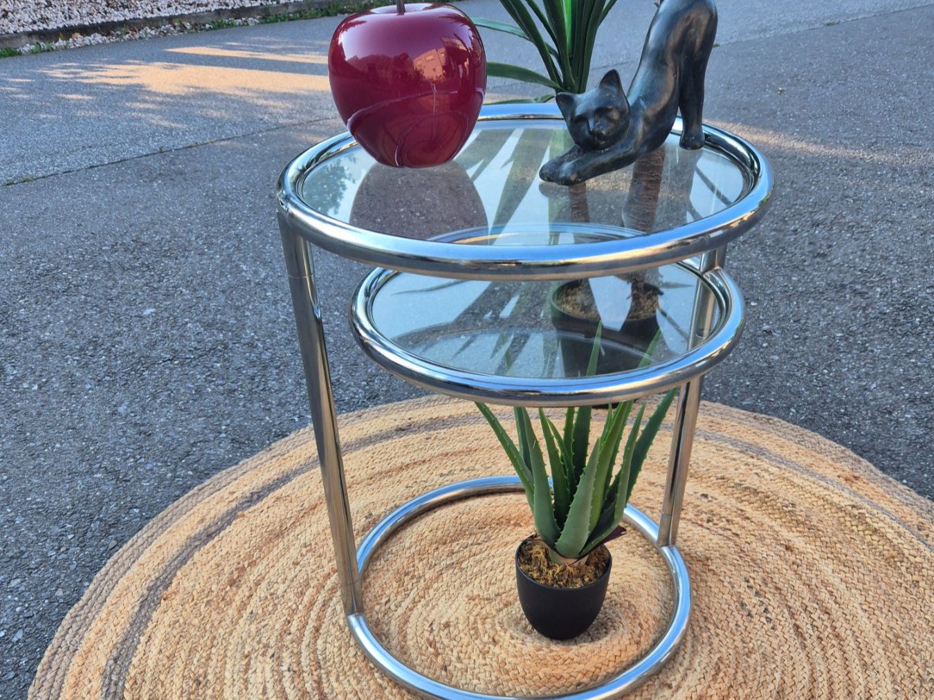 Tavoli: Table d appoint,  table de nuit métal plateaux verre – Usato da Fully venduto da tameab