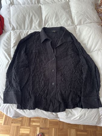 Chemise Massimo Dutti noire texturée taille M/L, comme neuve
