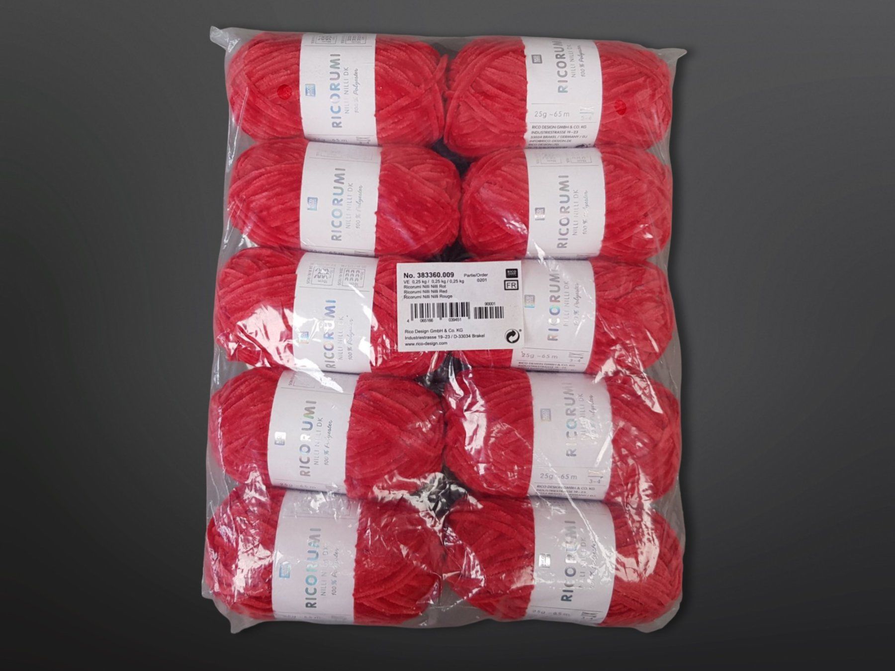 Lana: RICO DESIGN flauschiges Garn Rot 10 Stk. – Nuovo (secondo la descrizione) da Suhr venduto da Restwert_Suhr 1