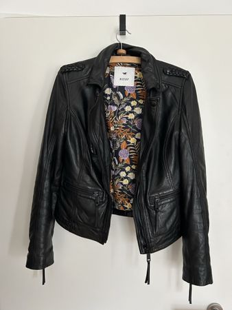 Mustang echt Lederjacke Gr. S, schwarz, weiches Lammleder