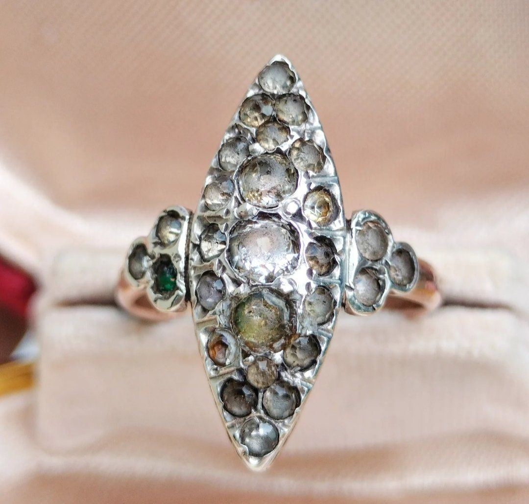 Anelli: Antiker Marquise Paste Ring – Usato da schwyz venduto da larry91sz