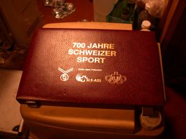 Schweizer Sport Münzen Sammelbox