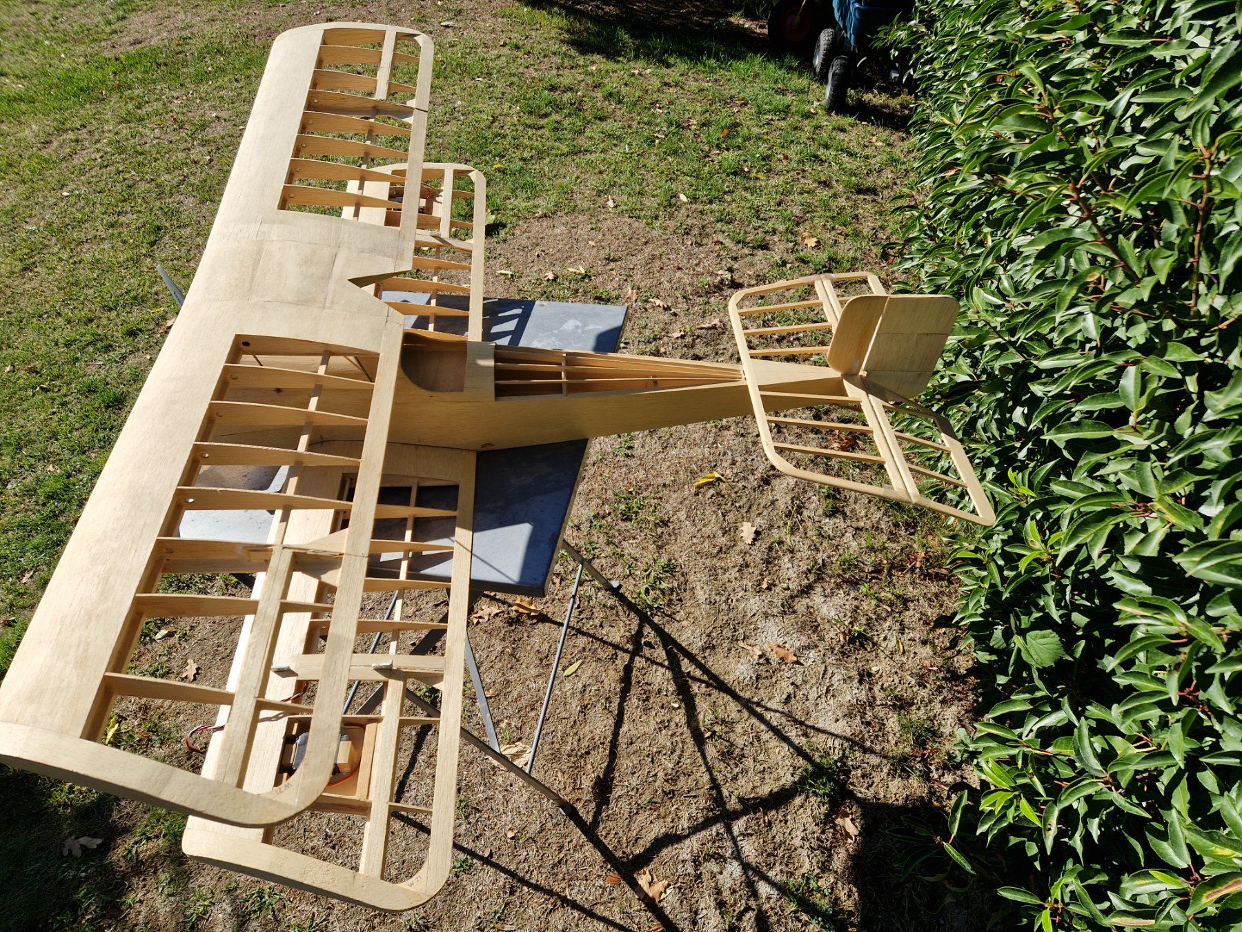 RC Modellbau: Doppeldecker Rohbau mit Viertakter – Gebraucht aus Fräschels von fascination12 5