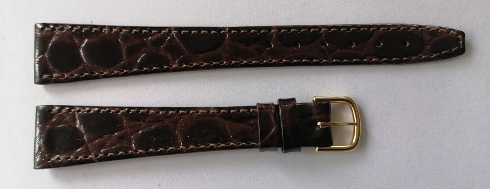 Bracelet De Montre Cuir Ancien 2 Cm – Façon Croco – Réparation Horlogerie Vintage