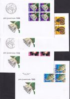 4 FDC Pro Juventute 1998 Serie Viererblöcke ET 25.11.1998