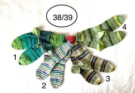 handgestrickte Wollsocken, 38/39