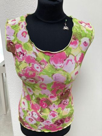 Top Shirt Leibchen  S/M TA-BOU grün rosa