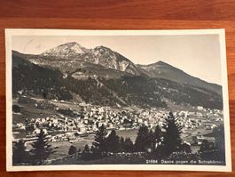 Postkarte Davos Schiahörner 1918  (P253)
