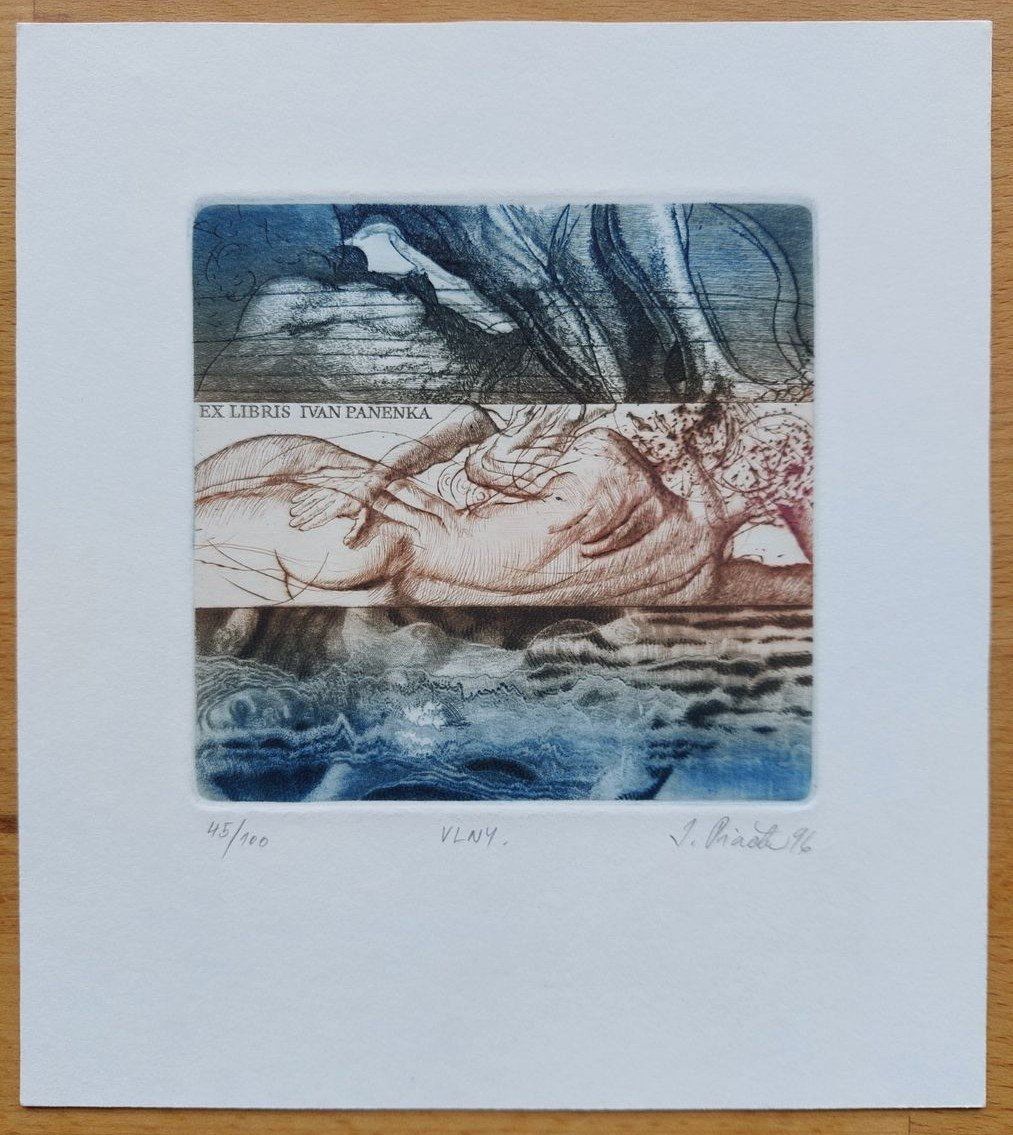 Dipinti: Exlibris Igor Piacka - Original Radierung Erotik signiert – Usato da Obfelden venduto da Exlibris-Art