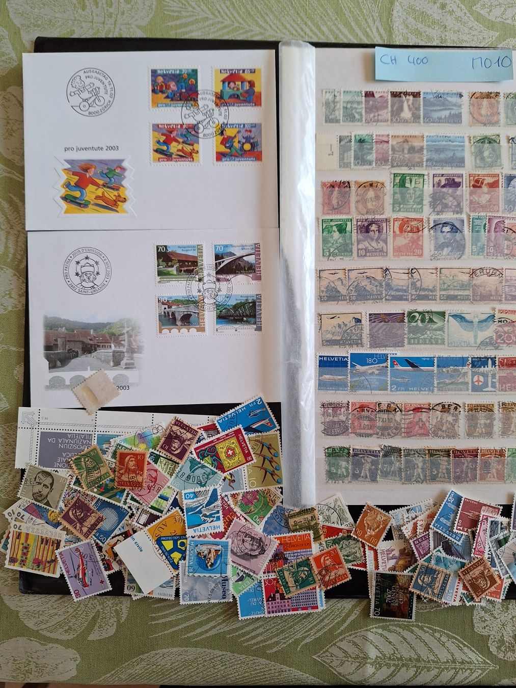 Alle Briefmarken: CH: 400 VERSCHIEDENE GESTEMPELTE (M010) – Gebraucht aus Genolier von Antoine30 1