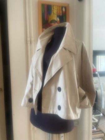 Veste courte beige élégante mi-saison (M-XL)