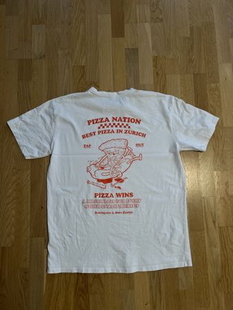 T-Shirt Weiss Pizza Nation Züri Gr.XL