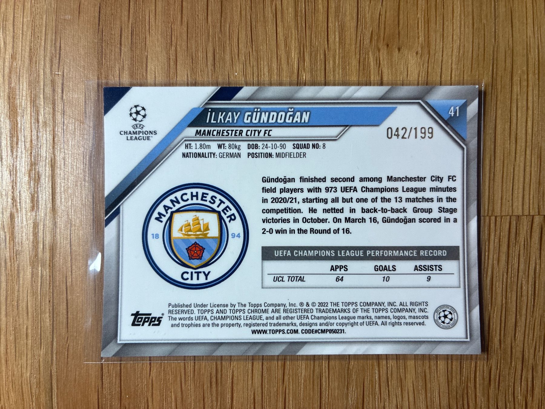 Panini Carte collezionabili: Topps Chrome Ilkay Gündogan /199 – Usato da Wangenried venduto da Garagara 1