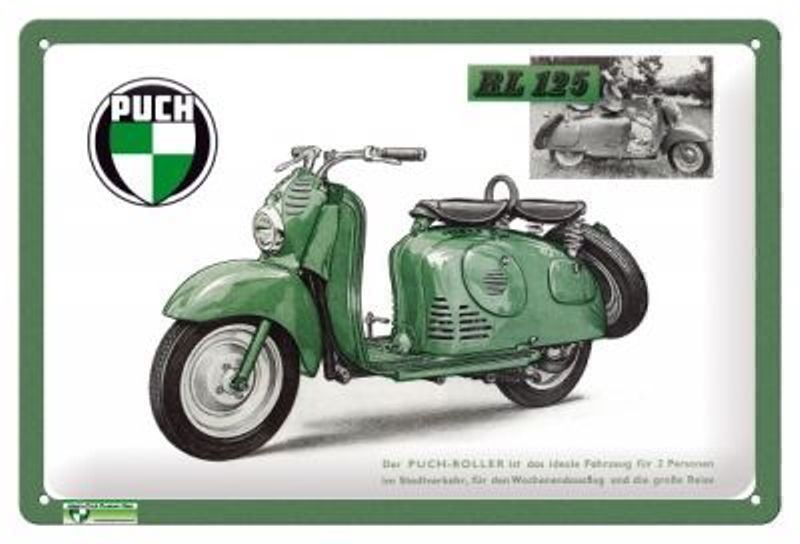 Puch Insegne: Blechschild 3D-PUCH ROLLER RL 125 – Nuovo e nell'imballaggio originale da Rupperswil venduto da big-one-sale