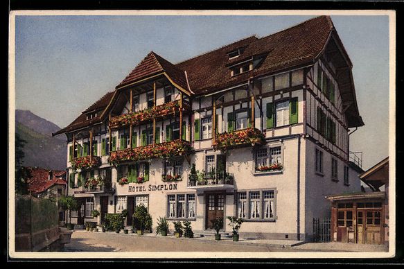 Cartes postales: AK Frutigen, Hotel Simplon – D'occasion à Berlin par bartko-reher