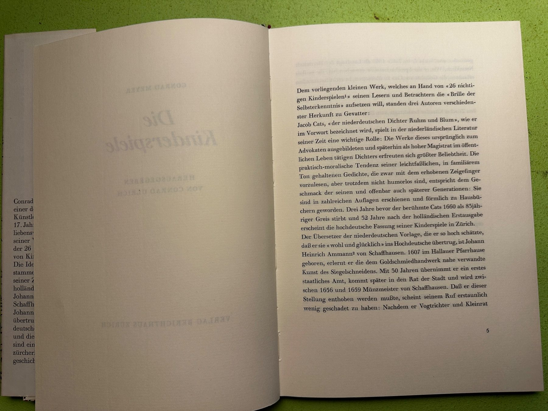 Libri: Conrad Meyer: Die Kinderspiele. – Usato da Zürich venduto da allp 3