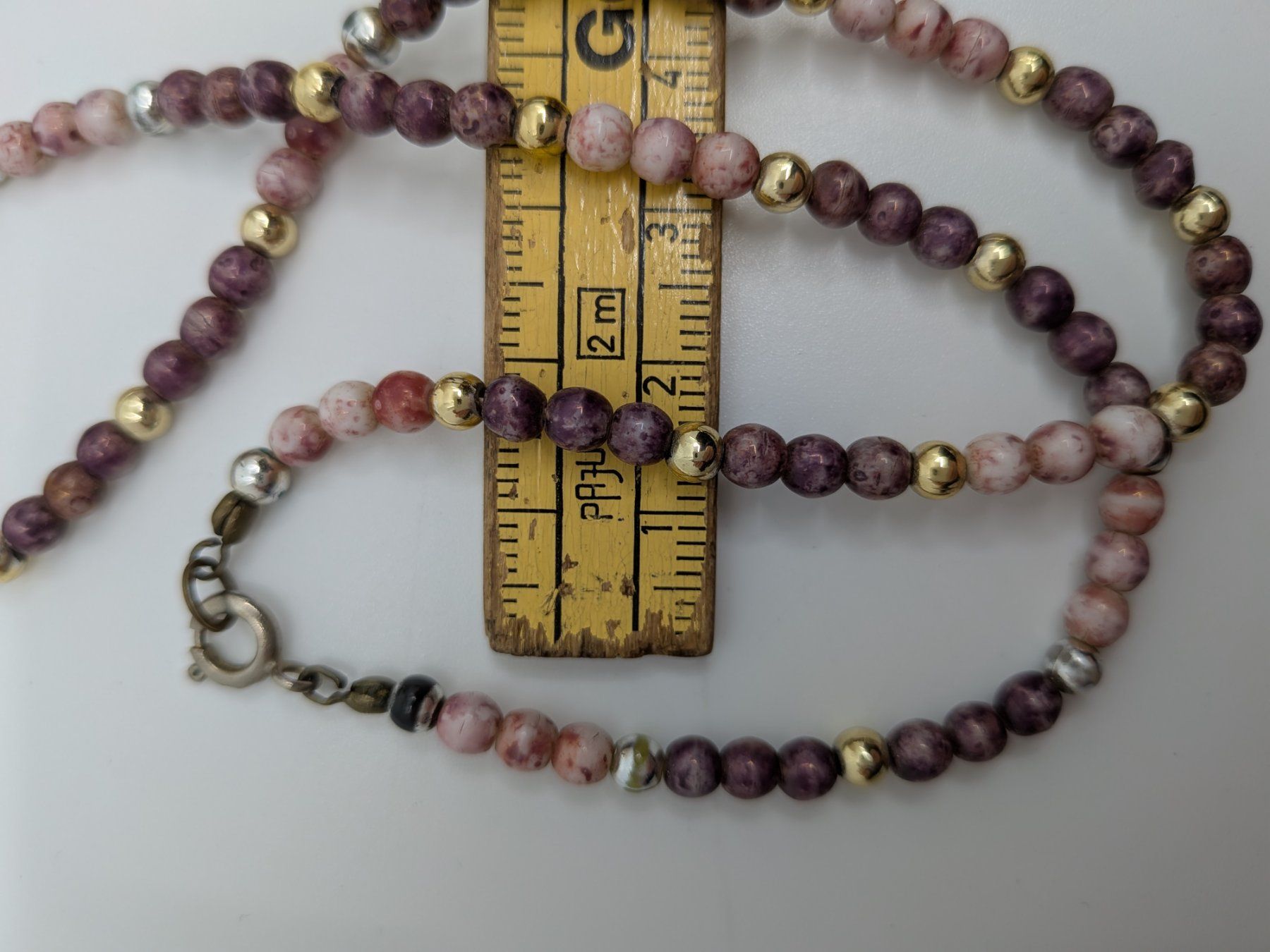 Catenine: Halskette mit feinen Steinkugeln – Usato da Emmen venduto da magelan 3