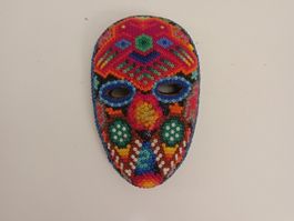 Perlen Maske Handarbeit Indianer Voodoo Mexiko Peru Maya NEU