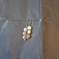 white beaded earrings