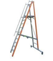 Aluminium Plattformleiter mit Rollen gebraucht
