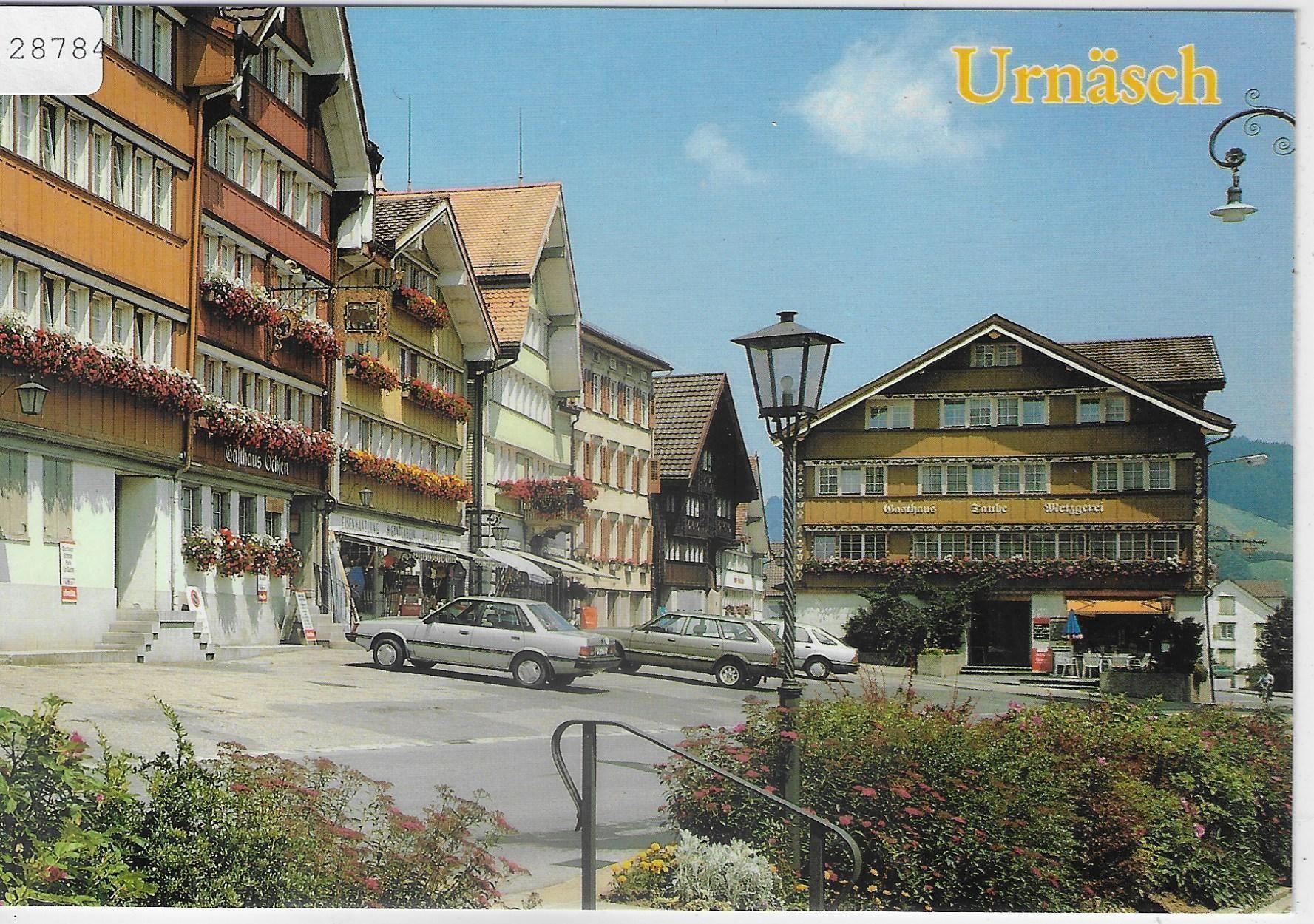 Cartoline postali: Urnäsch AR - Dorfplatz – Usato da Ettingen venduto da Kartenplanet