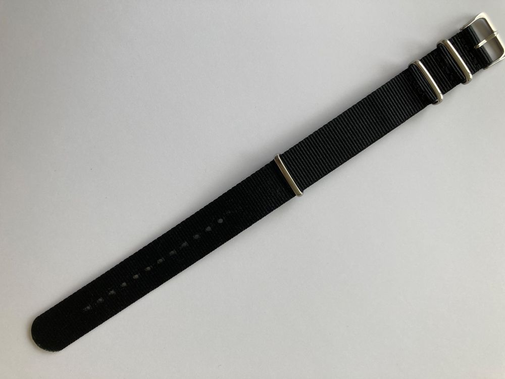 Bracciali & Braccialetti: NATO Uhrenarmband Nylon 20 mm schwarz – Nuovo (secondo la descrizione) da Chur venduto da Spuntz1 1