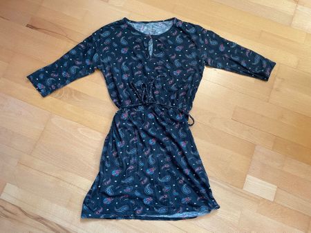 Naturaline Kleid, Grösse M, Blau, langärmig, Baumwolle