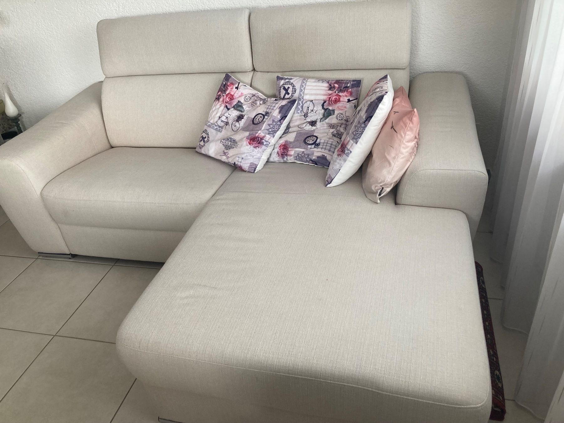 Divani: Sofa beige 215x 165x 42cm – Usato da mirchel venduto da lire69 2