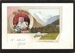 Suchard Werbekarte Interlaken , gel. 18.lV.1901