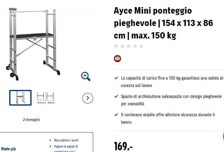 Ponteggi: Ponteggio in alluminio – Usato da Roveredo GR venduto da drifter88
